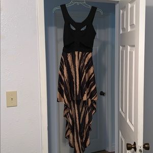 Cut Out High Low Dress